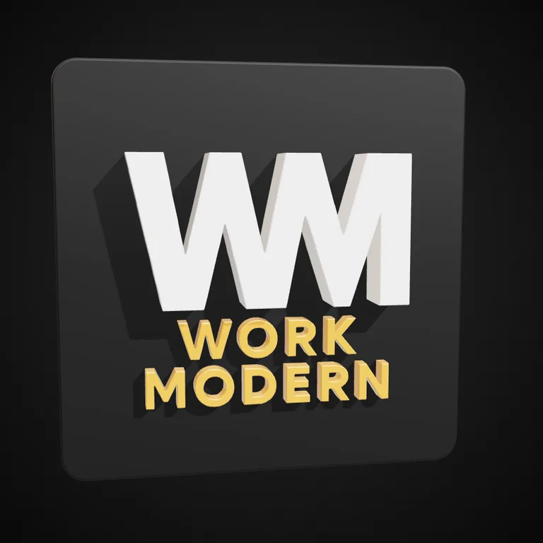 The WorkModern logo in 3D